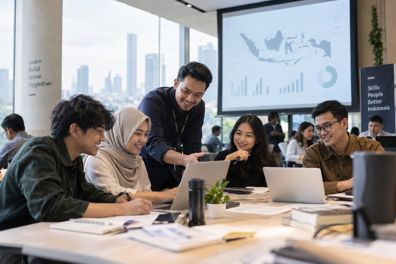 Indonesia menyerukan upaya peningkatan keterampilan yang kontinu secara nasional di tengah perubahan pasar kerja yang cepat bagi pekerja muda.