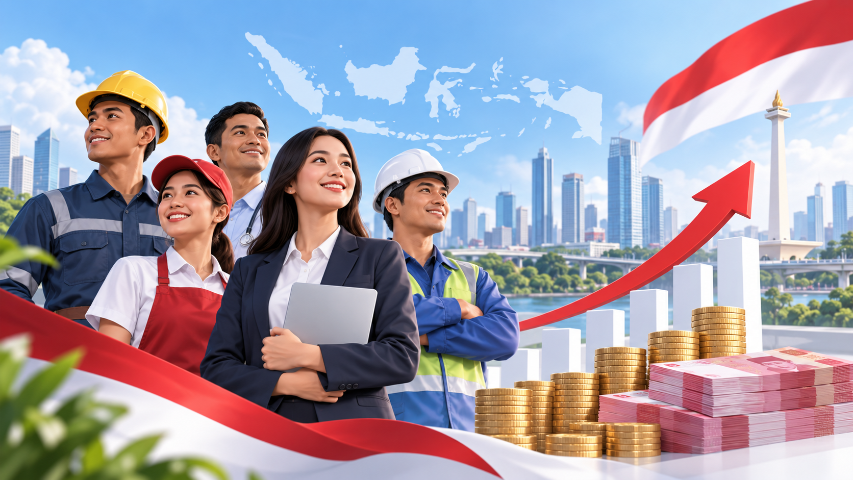 Upah minimum nasional Indonesia akan meningkat sebesar 6,5% pada tahun 2025.